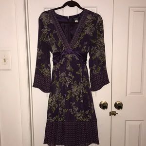 Gorgeous purple knee length dress. Boho